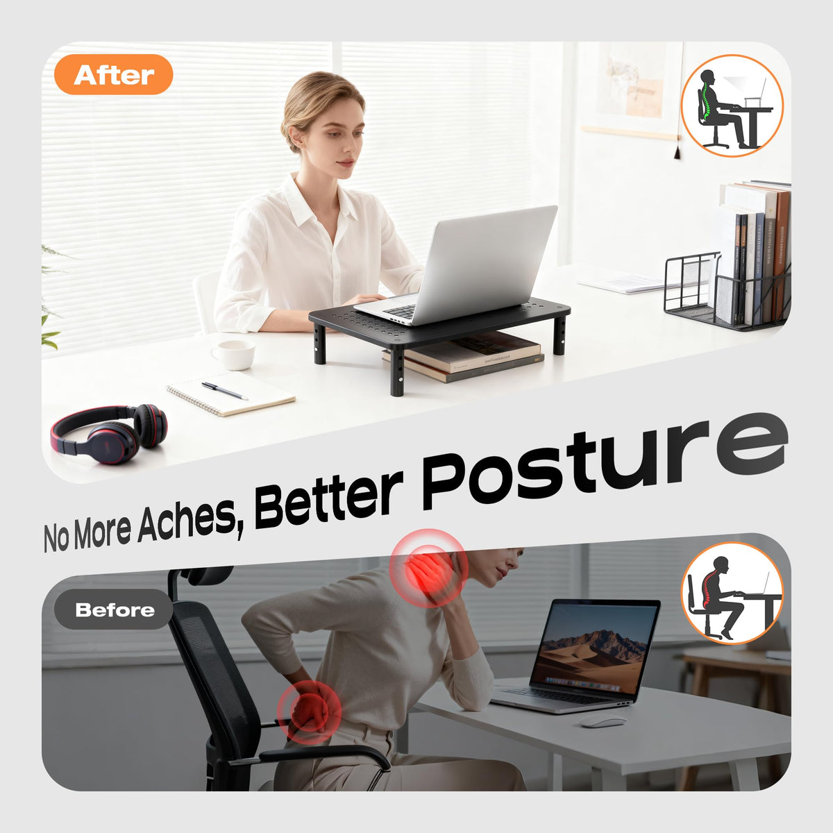 Canyora Computer Monitor Stand Riser for Desk, 3 Height Adjustable PC Laptop TV Desktop Monitor Stand Shelf, Metal Short Printer Table, Stand Riser for Desk, Office Desk Organizers and Accessories 🍁 All In One Marketplace Canada